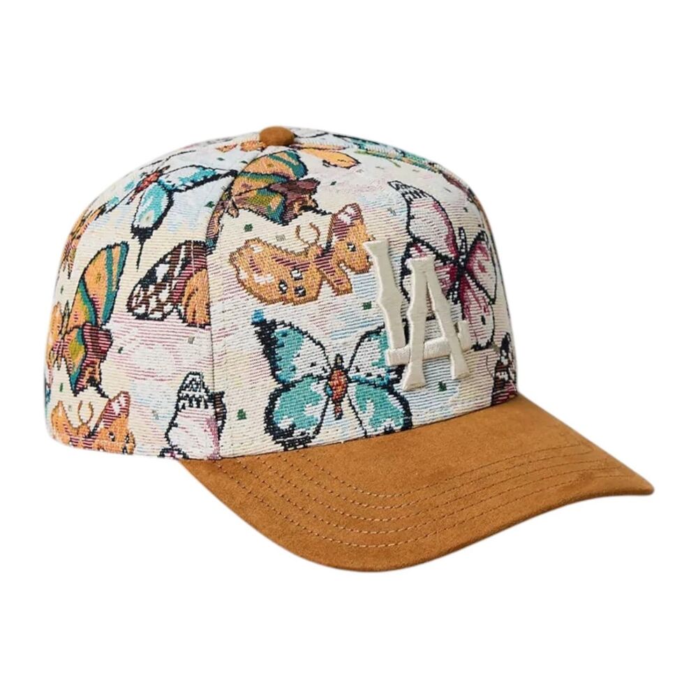 American Needle LA Butterfly Jacquard Snapback Hat Neutral One Size